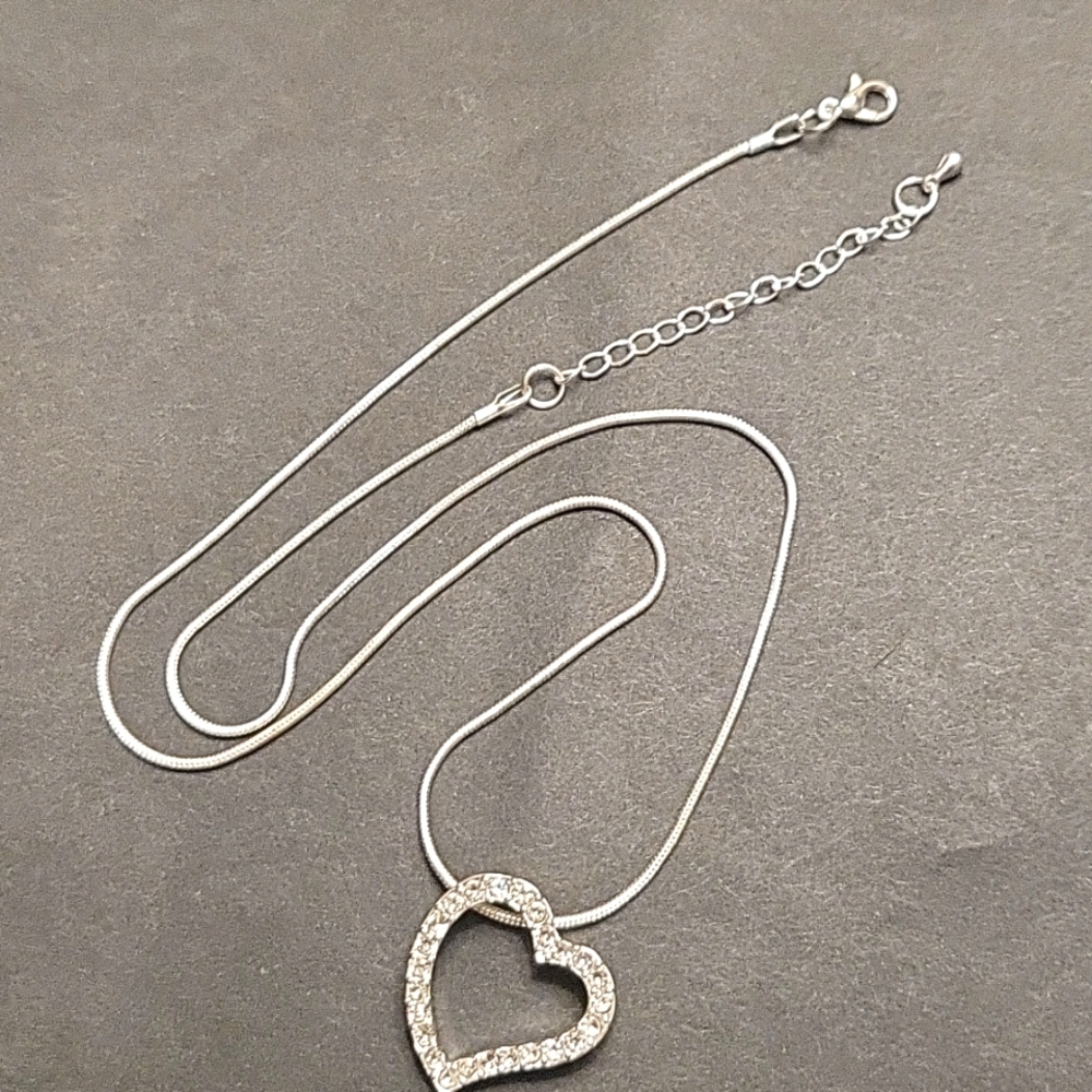 Swarovski Necklace, Crystal Heart Pendant In Silver | Lyst